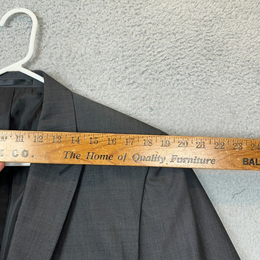 Torre Gavin AMF Charcoal Mohair Wool Blend 2 Piece Suit Mens 46R Jacket 42R Pant